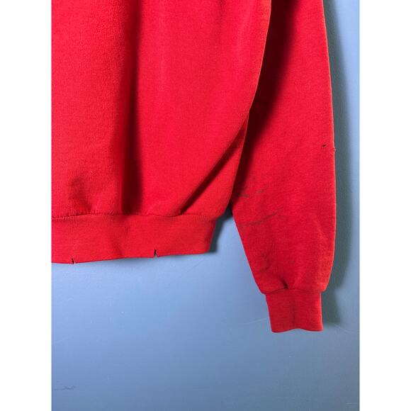 IU INDIANA Embroidered Red Pullover Hoodie Sweatshirt Men's Size Large - Picture 4 of 5